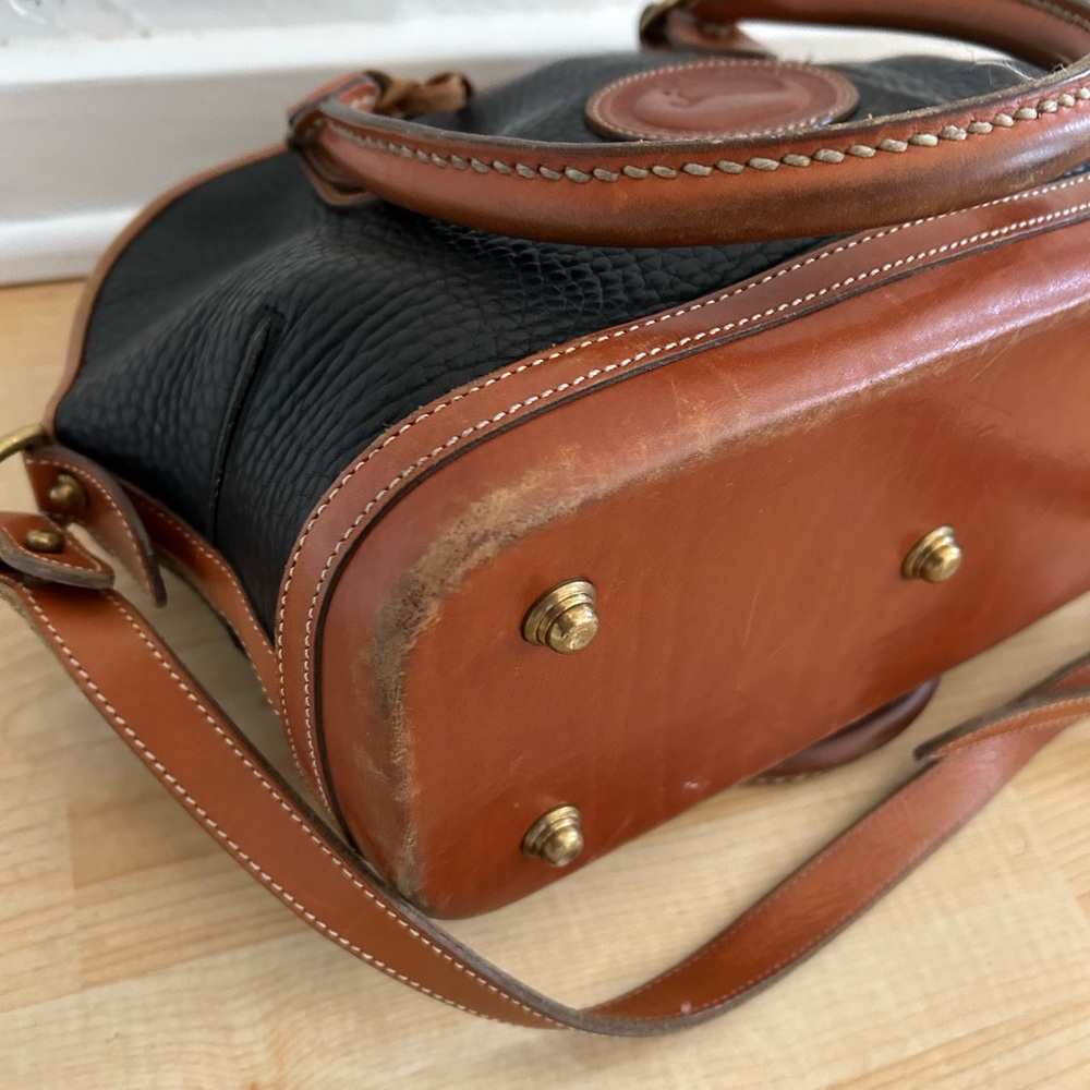 Vintage Dooney & Bourke Domed All Wear Leather Purse Norfolk Satchel Collection - Picture 8 of 13
